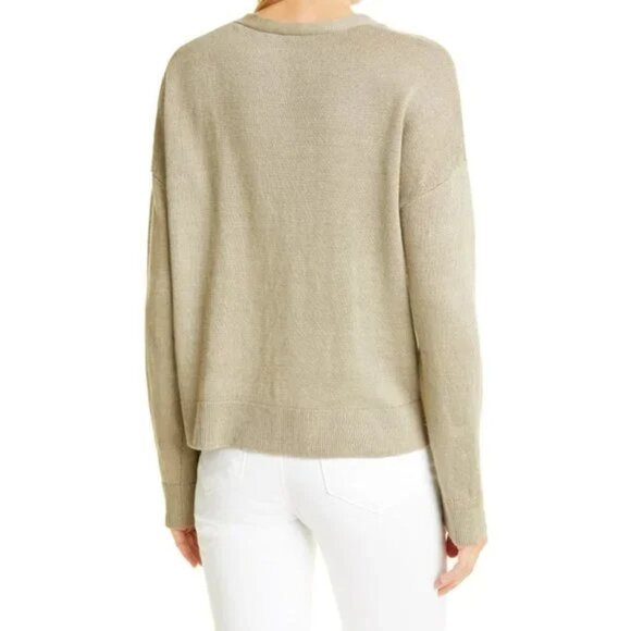 NWOT Jenni Kayne Linen Boyfriend Cardigan In Willow size M - Picture 3 of 13